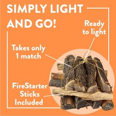 18 Lb. Oak Firewood Log & Fatwood Fire Starter Sticks Fire Wood Fire Logs Fire S