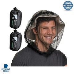 Reusable Bug Head Net for Camping, Hunting & Outdoor Activities – 2 Pack