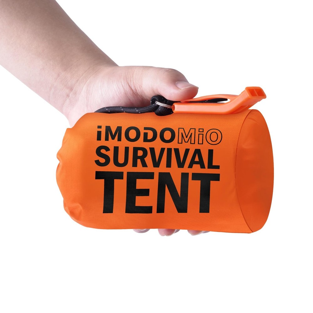 2 Person Mylar Emergency Shelter Tube Tent with Paracord & Whistle