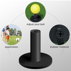 FINGER TEN Golf Rubber Tee Driving Range Value 5 Pack for Indoor Outdoor Prac…