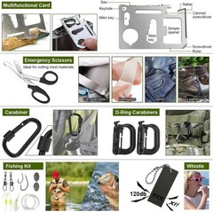 Tactical Emergency Equipment Survival Kit Outdoor Sport Hiking Camping SOS Tools