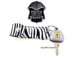 Police Magnum pepper spray .50oz zebra keychain holster self defense security