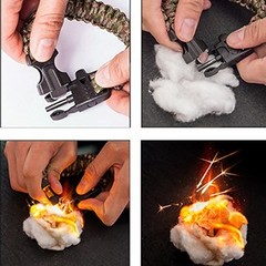 Paracord Survival Bracelet-Length Adjustable,Loud Whistle Emergency Compass