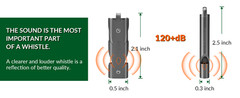 Tibitdeer Titanium Emergency Whistle, 120db Safety Whistle with Keychain Rings