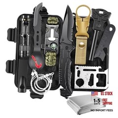 11-in-1 Emergency Survival Kit for Men, Outdoor Gear for Camping Hiking