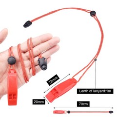 4 Pcs Emergency Whistles with Lanyard for Swimming Kayaking Hiking Camping