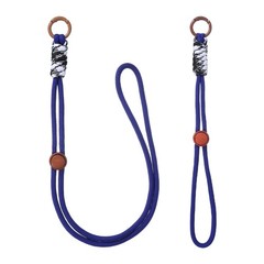 1Set Heavy Duty Paracord Keychain Lanyard for Keys , Deep Blue/Brown/Black White
