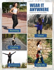 Enaisyl Hiking Pants for Women Water Resistant with Pockets Large, Black