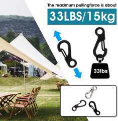 48 Pcs Small Keychain Clips Mini Carabiner Clips for Paracord Camping Keychain