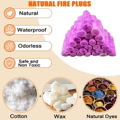 Fire Plugs Emergency Fire Starters, 50 Count Waterproof Fire Plugs for Surviv…
