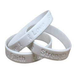 Jeirles Wholesale 25 Lung Cancer Awareness Bracelets 100 Medical Grade Silicone
