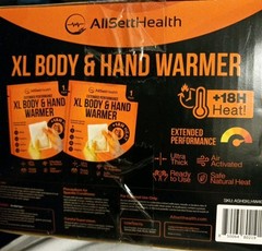 AllSettHealth XL Body & Hand Warmers Hiking Camping Cycling 40 Count Box NEW!