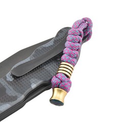 Paracord Short Lanyard Holder for Folding Knife EDC Stainless Steel Metal Beads