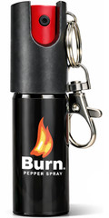 4 Pack Burn Pepper Spray Keychain – Police Strength OC with UV Dye & Safety Lock