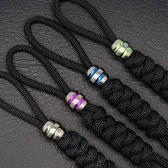 Titanium Paracord Lanyard Beads Compatible for Knife 550 Paracord Bracelet Lanya