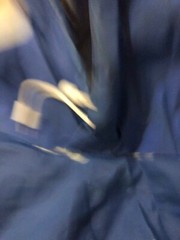 Blue Adult Rain Pancho With Hood And Side Snaps. Great For Camping