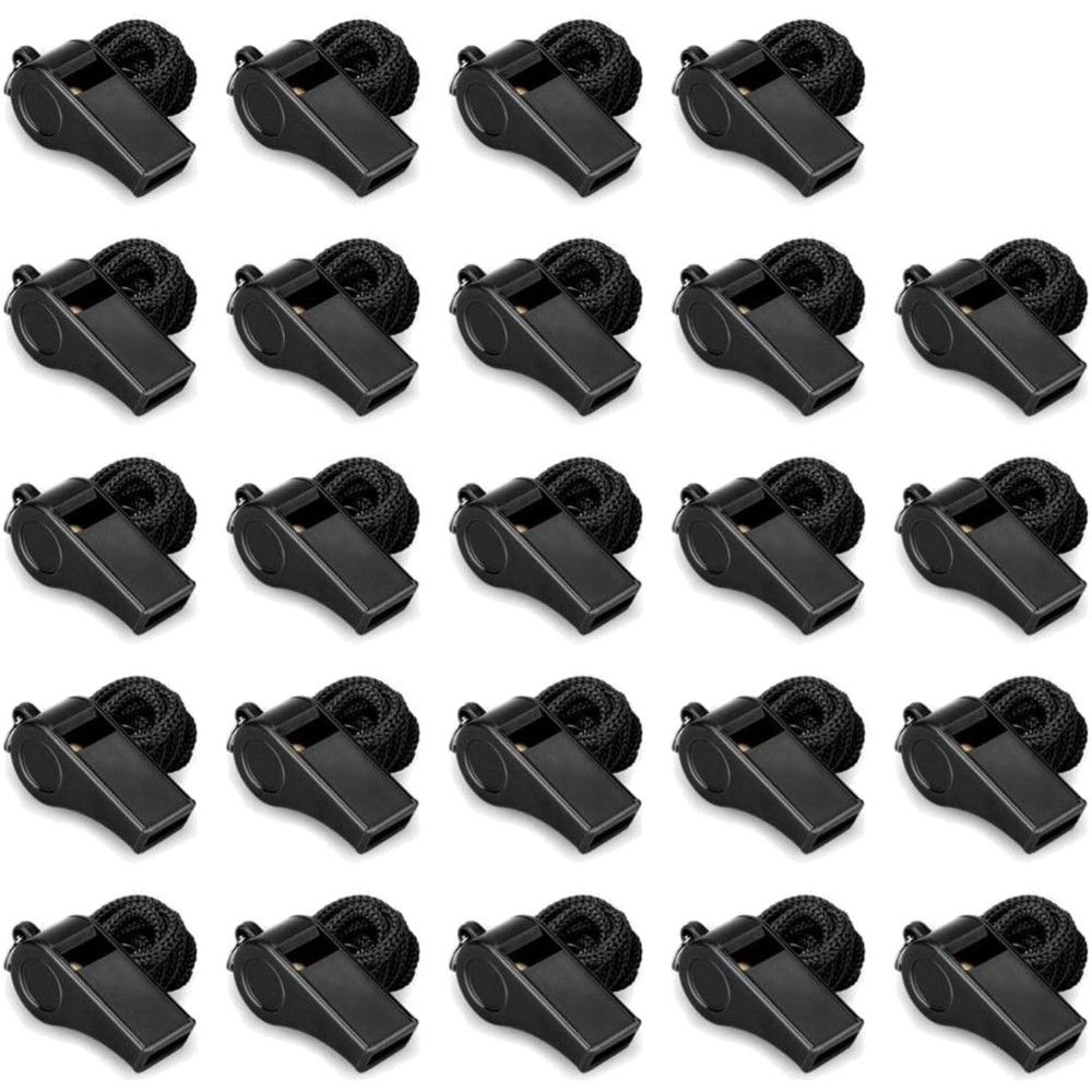 Sports Whistles Bulk 24pcs Loud Sound Plastic Referee Coach Emergency Use