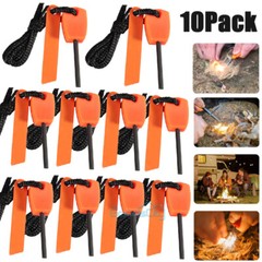 Lot Outdoor Survival Magnesium Rod Fire Starter Emergency Striker Flint for Camp
