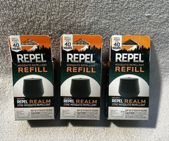 Repel Realm Zone Mosquito Repellent Refills 3 Pack Bundle 40 Hrs each
