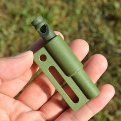 Portable Ferro Rod Fire Starter with Whistle – Essential for Hiking and Survival