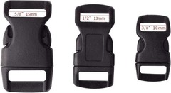 60-Pack Paracord Bracelet Buckles 5/8″ 1/2″ 3/8″ Plastic Side Release Clips
