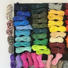 76 Colord 550 Paracord Combo Crafting Kit Survival Parachute Cord Making 10ft Ea