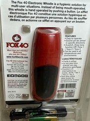 Fox 40 Electronic Whistle With Wrist Loop Lanyard And 9 Volt Battery Red New