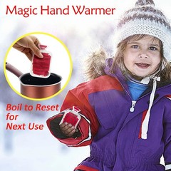 Reusable Hand Warmers 4-Pack, Click-Heating Long-Lasting Portable Red & Blue