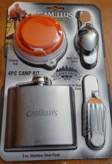 Camillus Survival gear 2 multi tools spoon, fork, knife, flask, cup, can opener