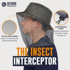 Mosquito Head Net Mesh Face Cover – Bug Face Netting Protection Against Gnats, M