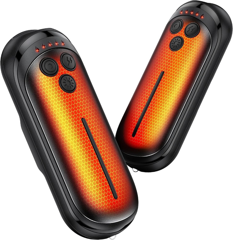 2-Pack 6000mAh Rechargeable Hand Warmers, AI Smart Chip, Outdoor