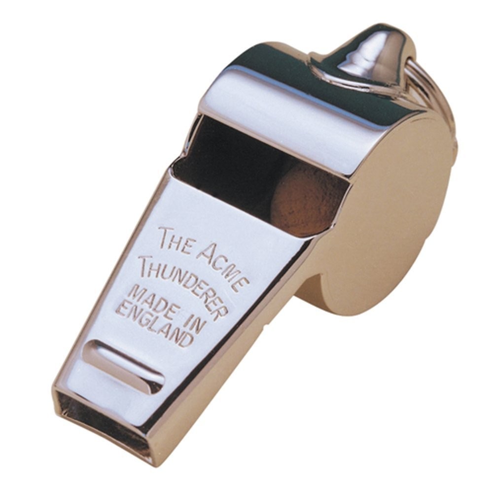 Thunderer Whistle 60.5, Small, High, Loud, Metallic Silver