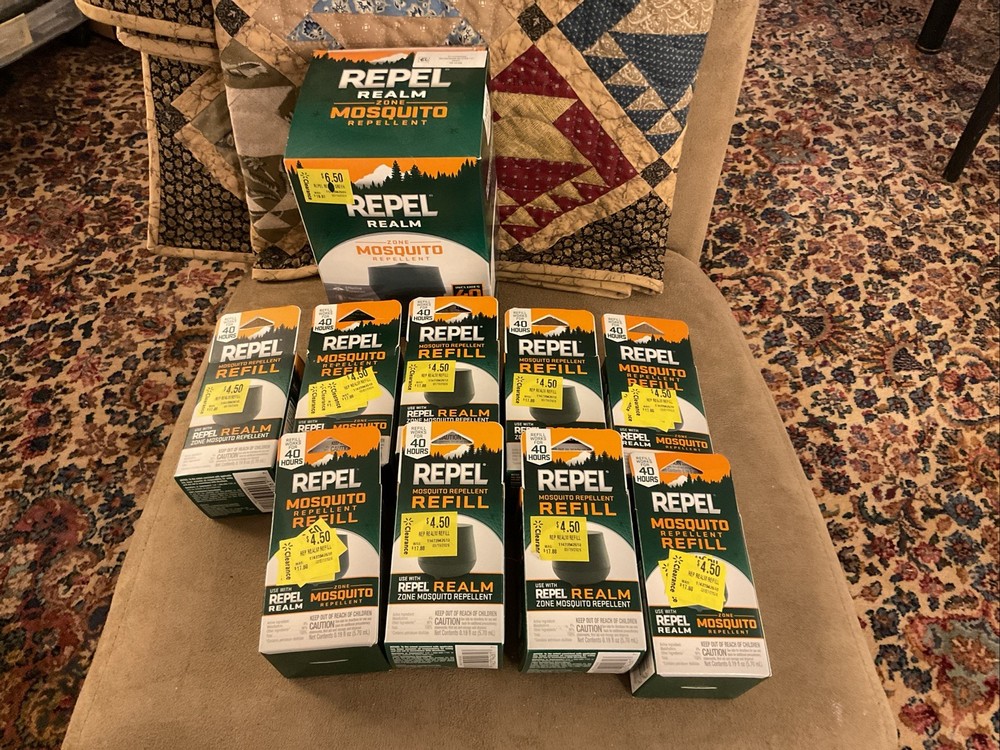 BRAND NEW Repel Realm Zone Mosquito Repellent Device AND 10 Refills! 200$ Retail