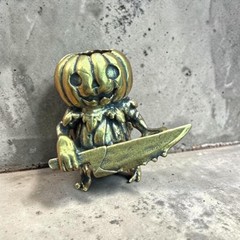 Pumpkin Demon Brass EDC Paracord Knife Lanyard Bead