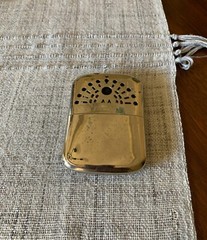 Decorative Vintage Peacock Peterson’s Handwarmer Original Green Velvet Pouch
