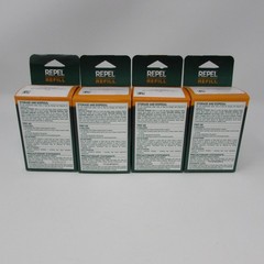 Repel Mosquito Repellent No Scent Refill 40 Hour Use with Realm Lot of 4