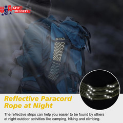 Paracord Reflective 1000Lb, 50/100/200/500/1000Ft 4Mm, 13 Strand Parachute Spool
