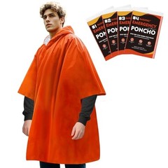 Emergency Ponchos 4 Pack Mylar Thermal Waterproof