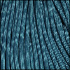 Caribbean Blue Cobra Paracord Bracelet with Metal Buckle