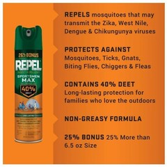 Repel Insect Repellent Sportsmen Max Formula 40% DEET Aerosol Value Pack (2 Cans