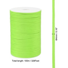 328FT 550 Paracord, 4mm 7 Strand Parachutes Cord Spool, Fluorescent Green