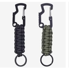 Multi-function Bottle Opener Carabiner Keychain, Paracord Keychain