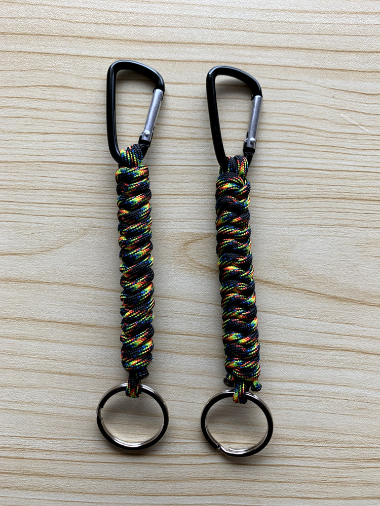 Set of 2, Survival Paracord Lanyard Keychains w/Carabiner – Galaxy