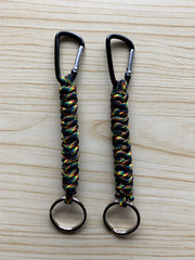 Set of 2, Survival Paracord Lanyard Keychains w/Carabiner – Galaxy