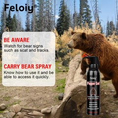 Feloiy Max Strength 11oz Pepper Spray w/ Holster 1 Pack Free peper spray 1/2oz