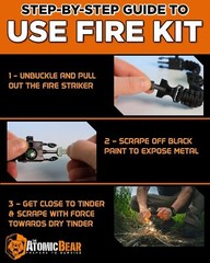 Paracord Bracelet 2 Pack – Fire Starter, Whistle, Adjustable for Hiking & Campin