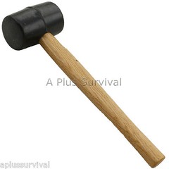 16 Ounce Rubber Mallet Camping Hunting Survival Emergency Kits