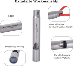 Loudest Titanium Emergency Whistle with Lanyard for Camping Hiking Sports Tranin