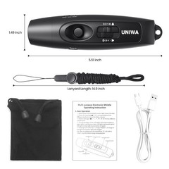 Electronic Whistle with USB Charging, 3 Tone & 3 High Volume Hand Emergency W…