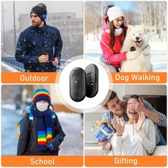 Hand Warmers Rechargeable 2 Pack, 6000mAh Electric Pocket 0.7″ X 1.8Cm, Black